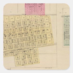 Cheney, Andale, Mulvane, and Milan, Kansas Square Sticker