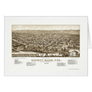 Cheney, carte panoramique de WA - 1884
