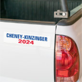 CHENEY KINZINGER 2024 BUMPER STICKER (On Truck)