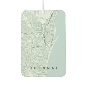 Chennai India City Map Minimal Design Air Freshener