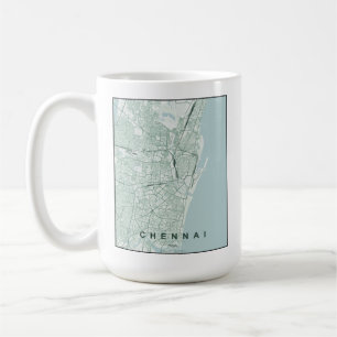 Chennai India City Map Minimal Design Coffee Mug