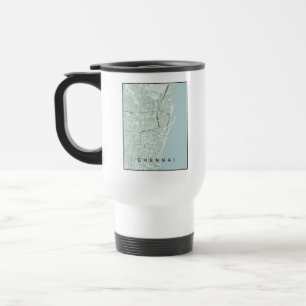Chennai India City Map Minimal Design Travel Mug