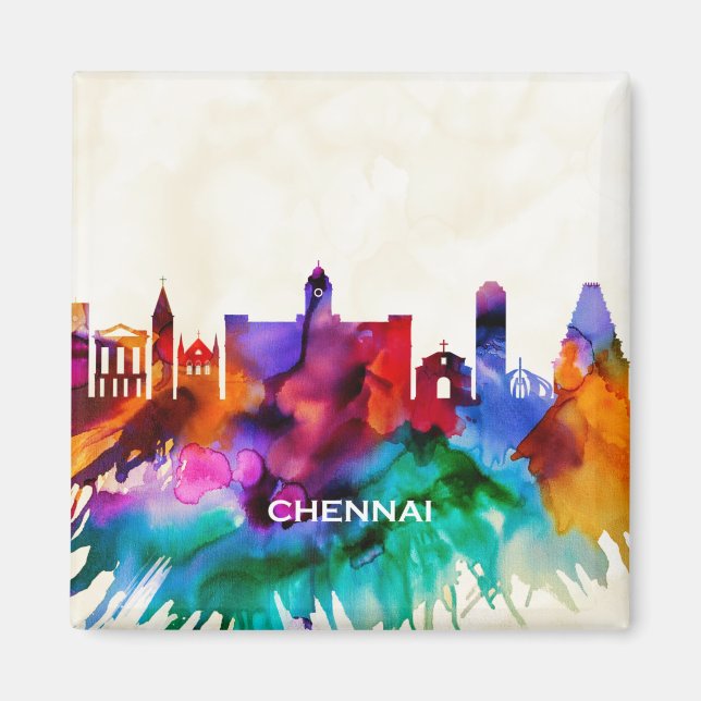 Chennai Skyline Magnet (Front)