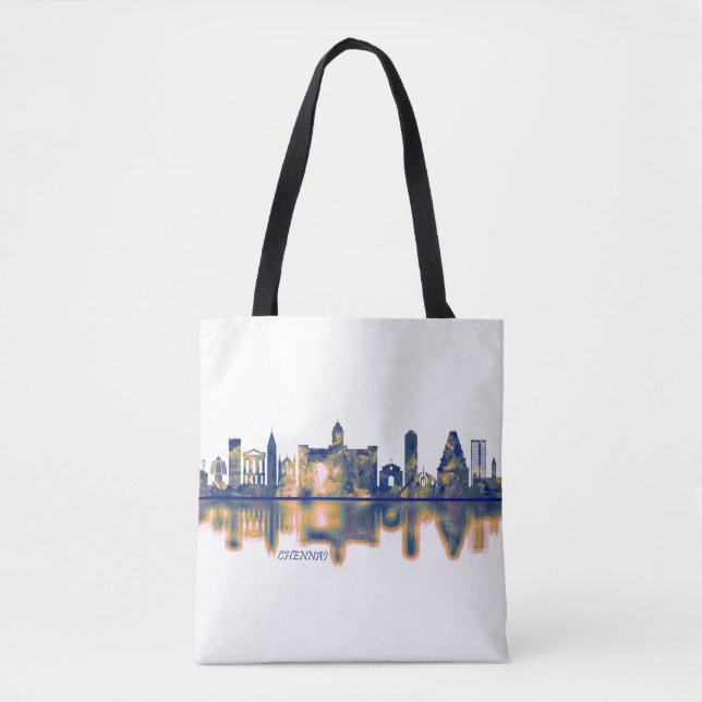 Chennai Skyline Tote Bag (Front)