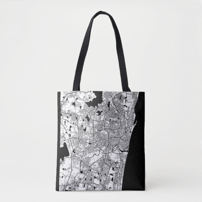 Chennai Tamil Nadu Map Tote Bag (Front)