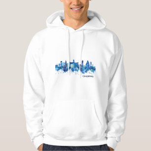 Chennai Tamil Nadu Skyline Blue Hoodie