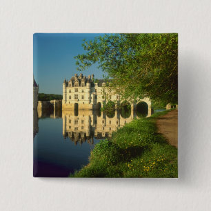 Chenonceau Chateau, Loire Valley, 2 Inch Square Button