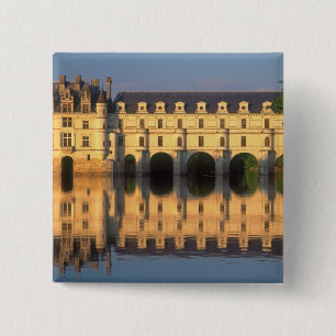 Chenonceau Chateau, River Cher, Loir-et-Cher, 2 Inch Square Button