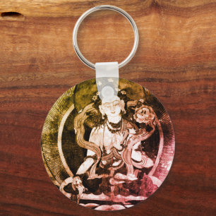 Chenrezing Buddha, Vintage Heruka, Tibet Keychain