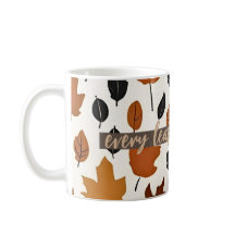 Chèque d'automne Motif Feuille - Mug de texte pers