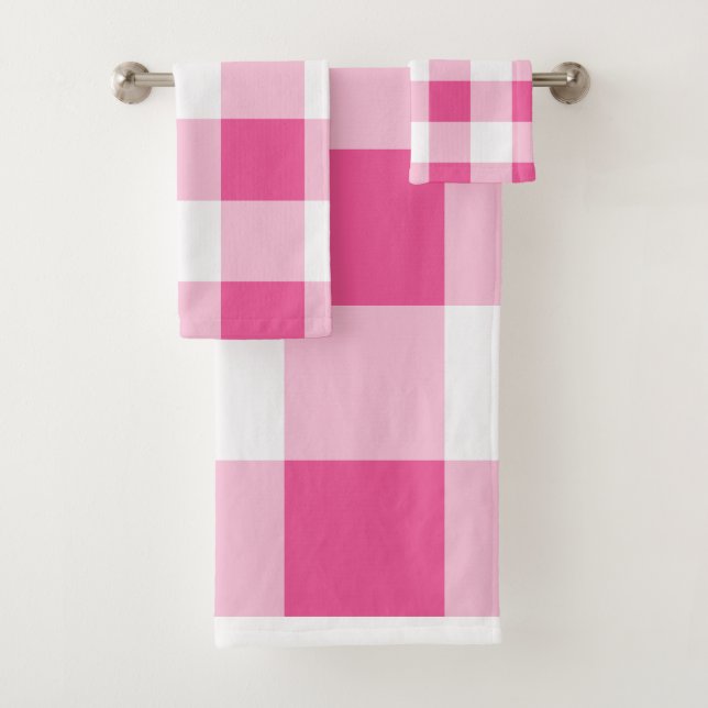 Chèque de buffle blanc rose (En situation)