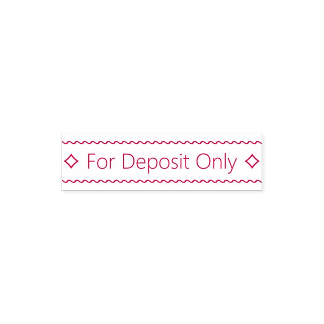 Cheque Endorsement Rubber Stamp (Design)