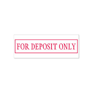 Cheque Indorsement Rubber Stamp