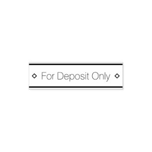Cheque Indorsement Rubber Stamp