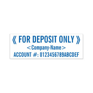 Cheque Restrictive Endorsement Rubber Stamp