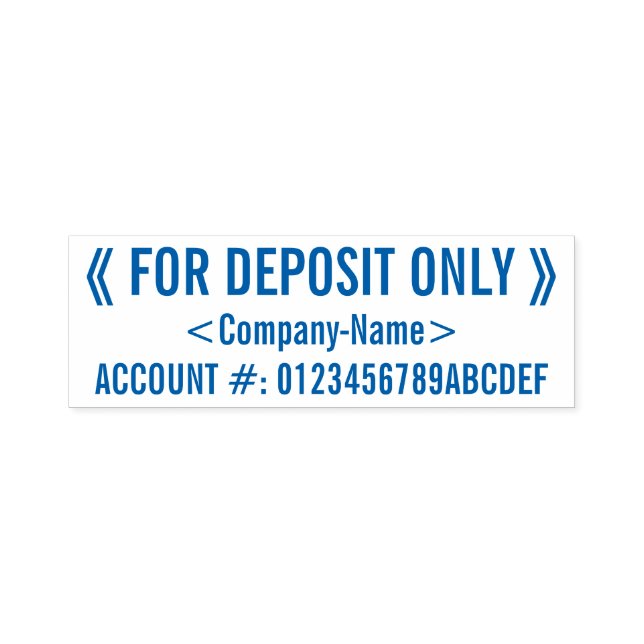 Cheque Restrictive Endorsement Rubber Stamp (Design)