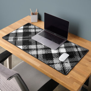 Chèque Tartan noir blanc Ferme moderne