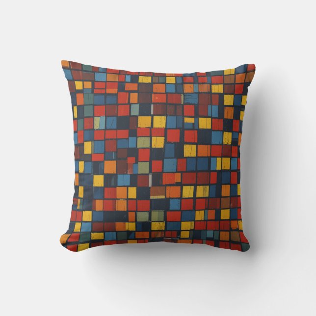Chèque vintage coussin motif (Recto)