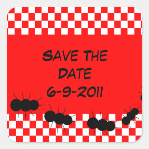 Chequerboard Ants Square Sticker