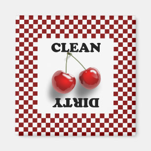 Chequerboard Cherries Magnet