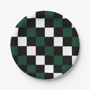 Chequerboard Colourful Birthday Dance Party Paper Plate