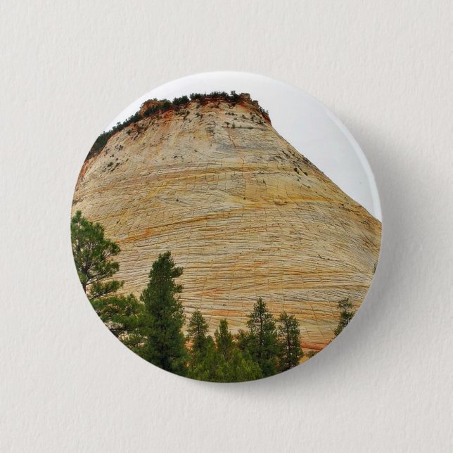Chequerboard Mesa Zion Sandstone 2 Inch Round Button (Front)