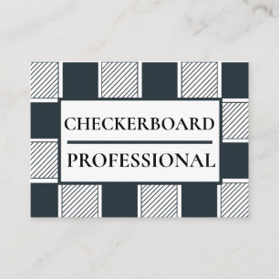 Chequerboard Modern Geometric Business Card