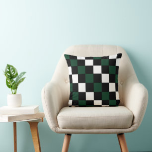 Chequerboard Modern Preppy Checkers Throw Pillow