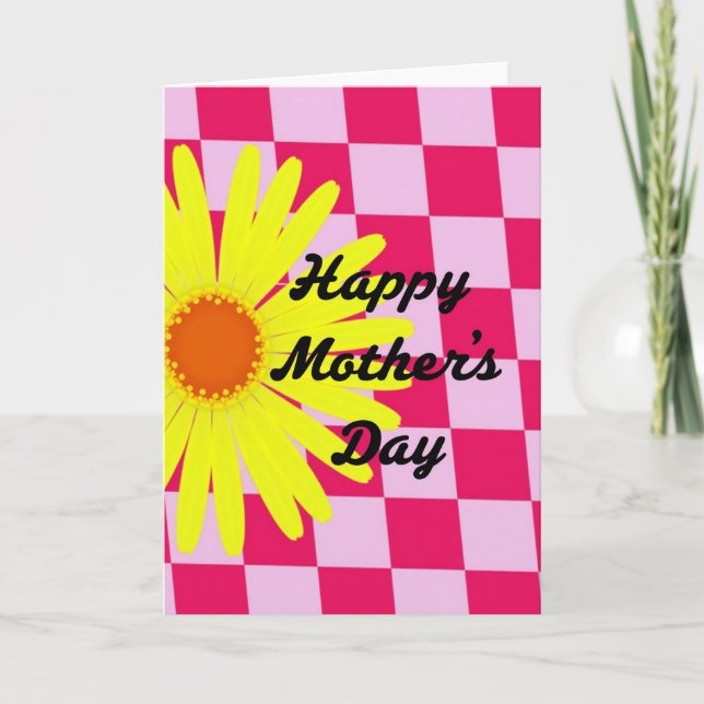 Chequerboard Mothers Day Card (Front)