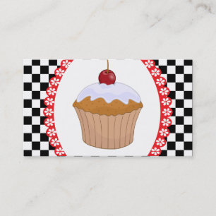 Chequerboard Muffin  Bakery Business Card