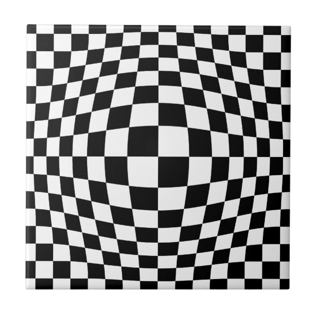 Chequerboard optical illusion tile (Front)