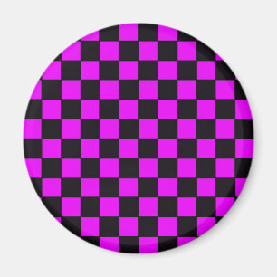 Chequerboard Party in Pink Magnet
