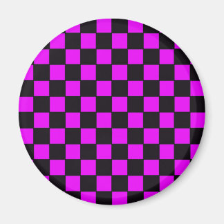 Chequerboard Party in Pink Magnet
