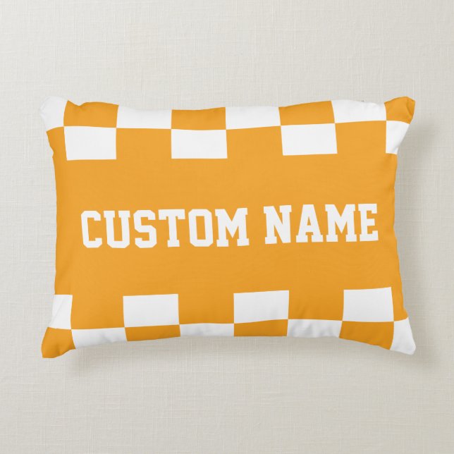 Chequerboard Pattern Accent Pillow (Front)
