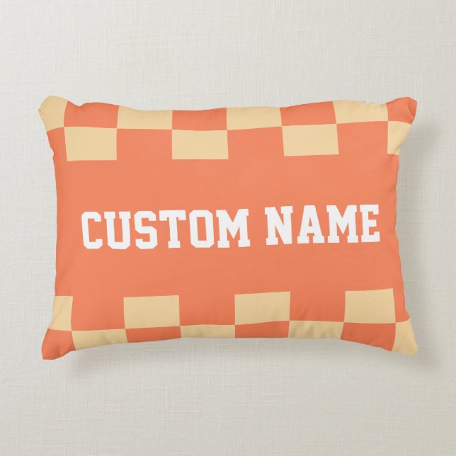 Chequerboard Pattern Accent Pillow (Front)