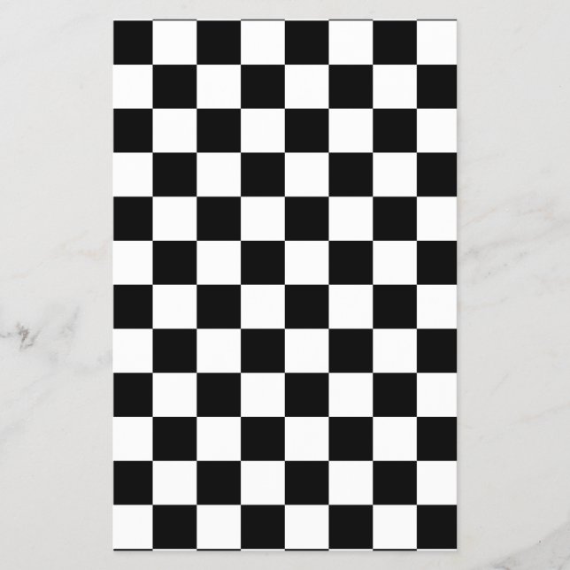Chequerboard pattern black and white flyer (Front)