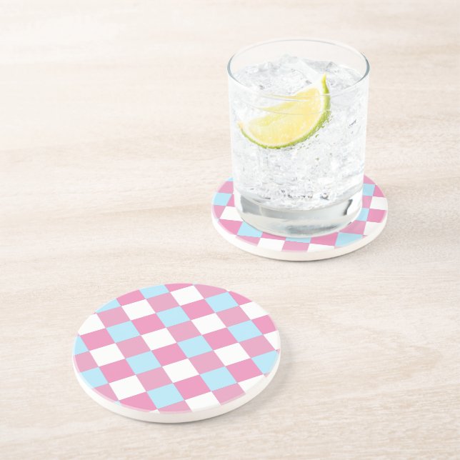 Chequerboard Pattern Coaster (Side)
