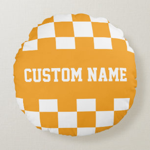 Chequerboard Pattern Round Pillow