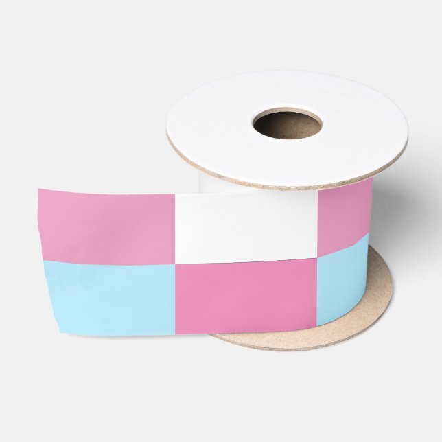 Chequerboard Pattern Satin Ribbon (Spool)