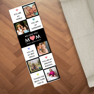 Chequerboard Photo Collage & Mother's Day Messages Yoga Mat