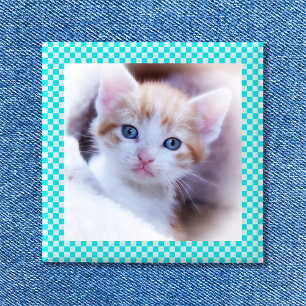 Chequerboard Photo Frame Button