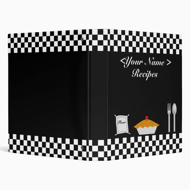 Chequerboard Recipe  Book Binder (Background)