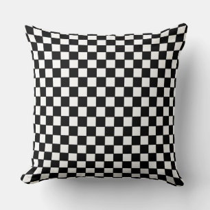 Chequerboard throw pillow