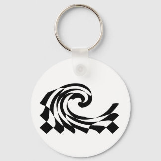 Chequerboard Wave Keychain
