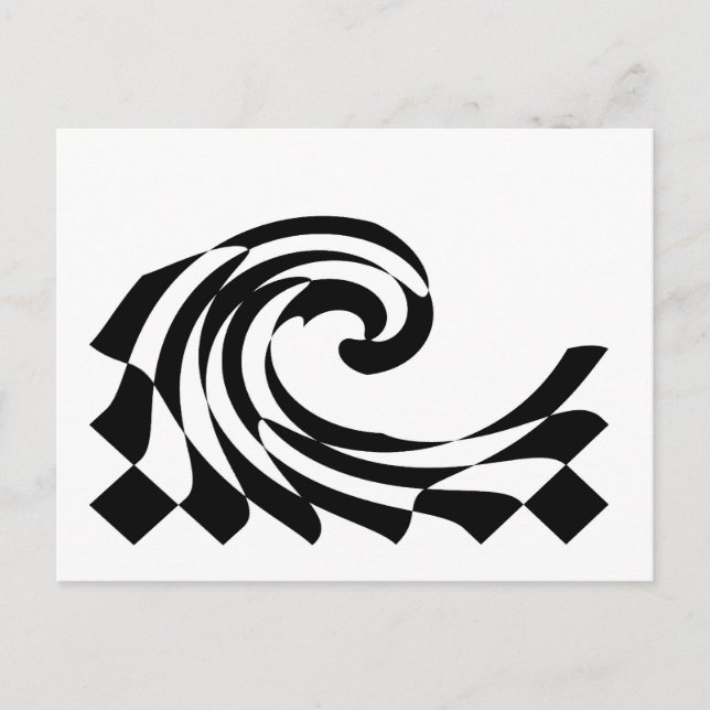 Chequerboard Wave Postcard (Front)