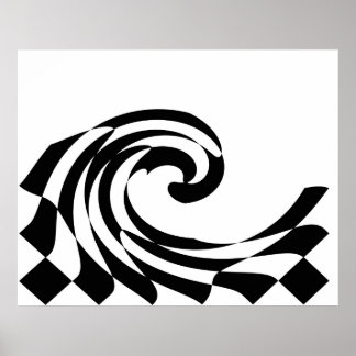 Chequerboard Wave Poster