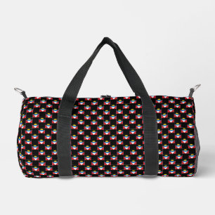 Chequered Antigua and Barbuda Flag Pattern Duffle Bag