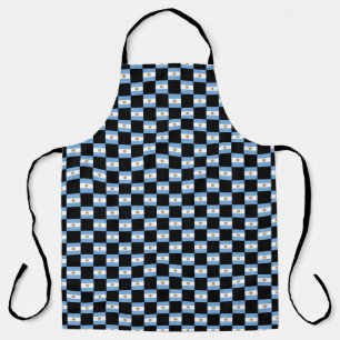 Chequered Argentina Flag Pattern  Apron