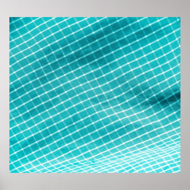 Chequered background textile closeup. poster (Front)