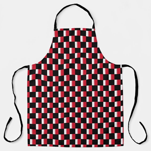 Chequered Bahrain Flag Pattern  Apron (Front)